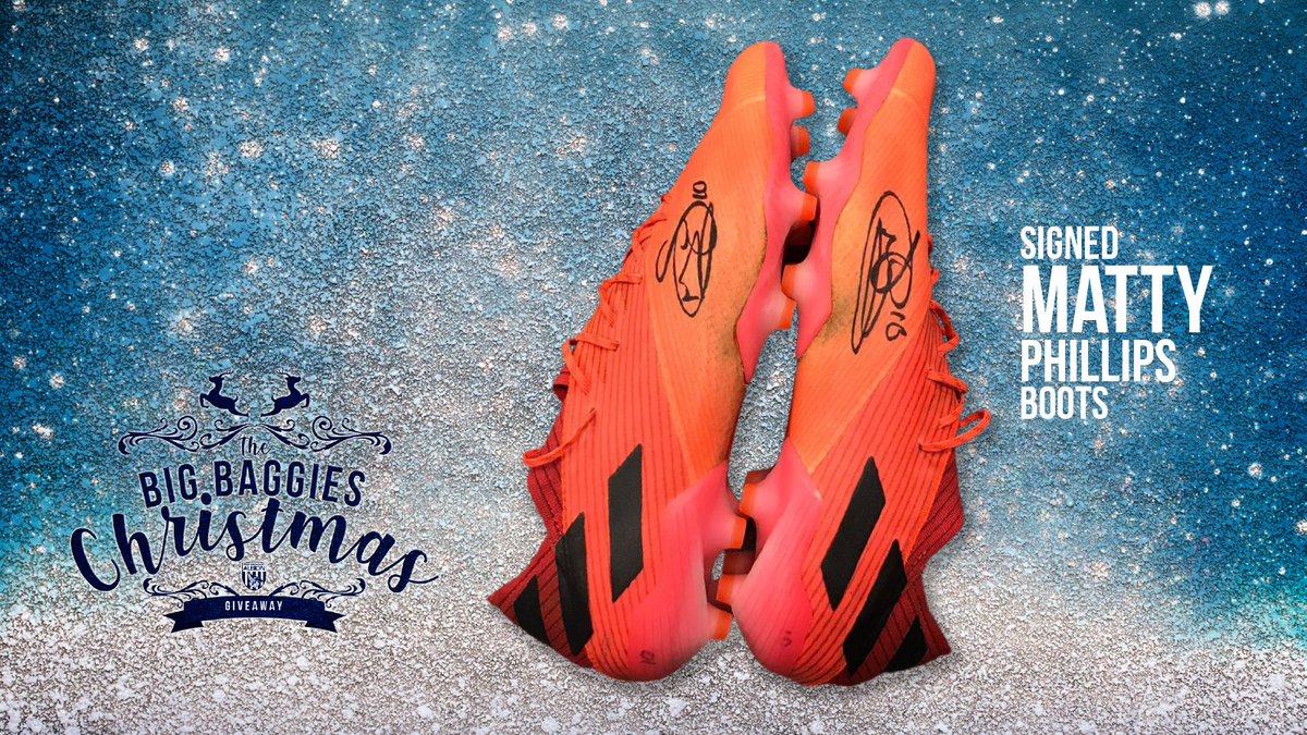 🎄𝗕𝗔𝗚𝗚𝗜𝗘𝗦 𝗖𝗛𝗥𝗜𝗦𝗧𝗠𝗔𝗦 𝗚𝗜𝗩𝗘𝗔𝗪𝗔𝗬🎄

There's a signed pair of Matty Phillips' boots up for grabs today! Simply RT before 10pm on Tuesday to enter the competition.

The lucky winner will be contacted directly.
