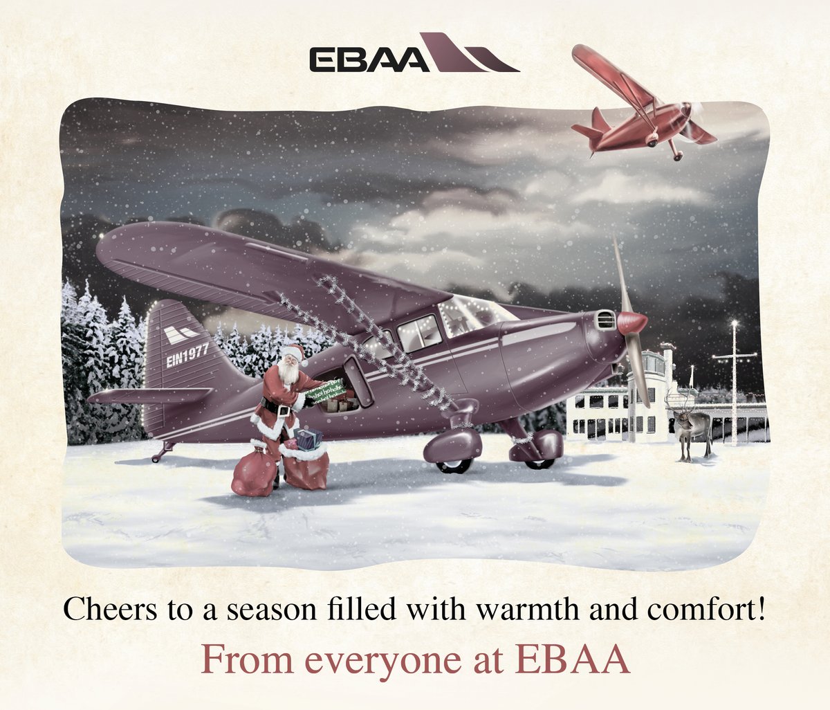'There is only one thing we like more than travelling back in time; looking ahead at what the future can bring.'

#FYI: We hid some small EBAA secrets in our card this year, can you figure them all out?

Have a look at our full card here: bit.ly/37JhOIL #BusinessAviation