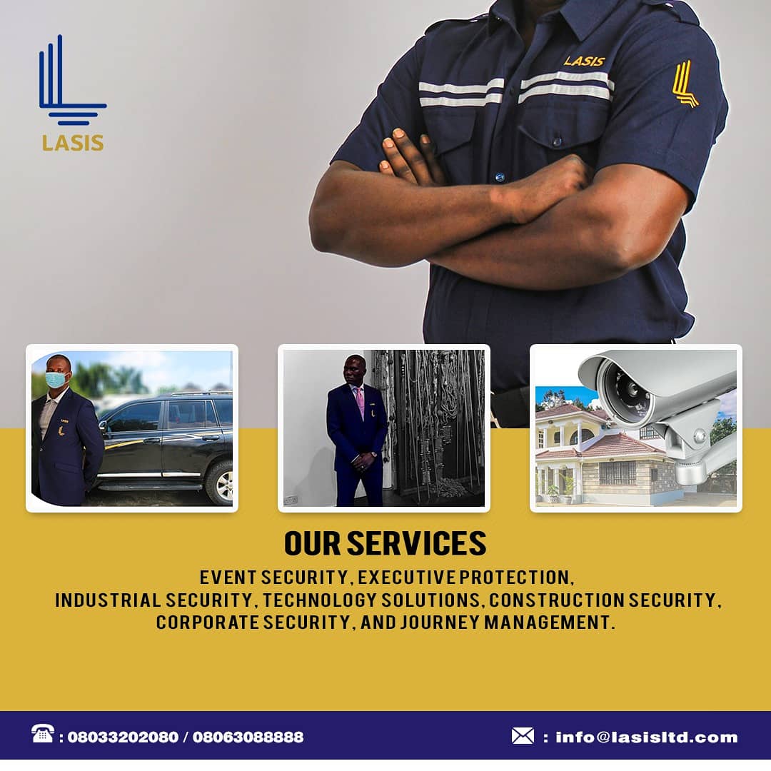 lasisng's tweet image. Making the choice to protect your property with private security isn&apos;t enough. It&apos;s critical that you make a wise choice when hiring a private security company.
At  LASIS, we understand the best practice in ensuring satisfaction.

#lasis #LASIScares #business #Security #safety