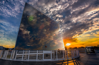 It’s also referred to as the Mirror Monument. It looks quite fascinating...that is if you aren't looking at it on Google Maps 