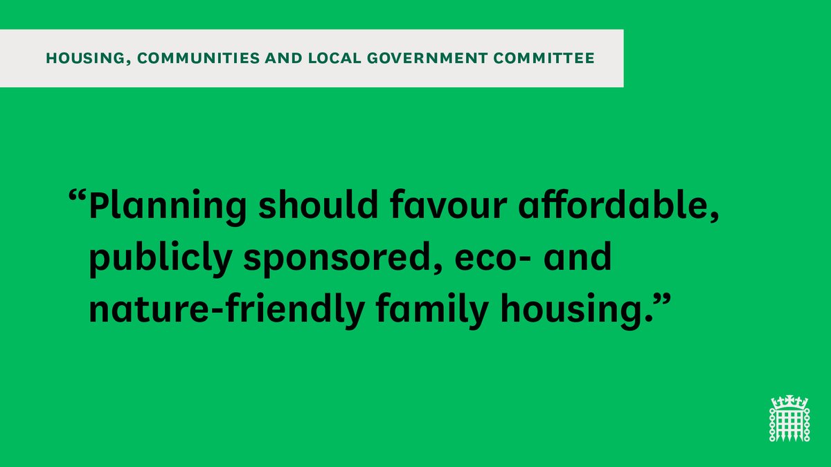There were calls to ensure new housing is affordable and sustainable.For example: