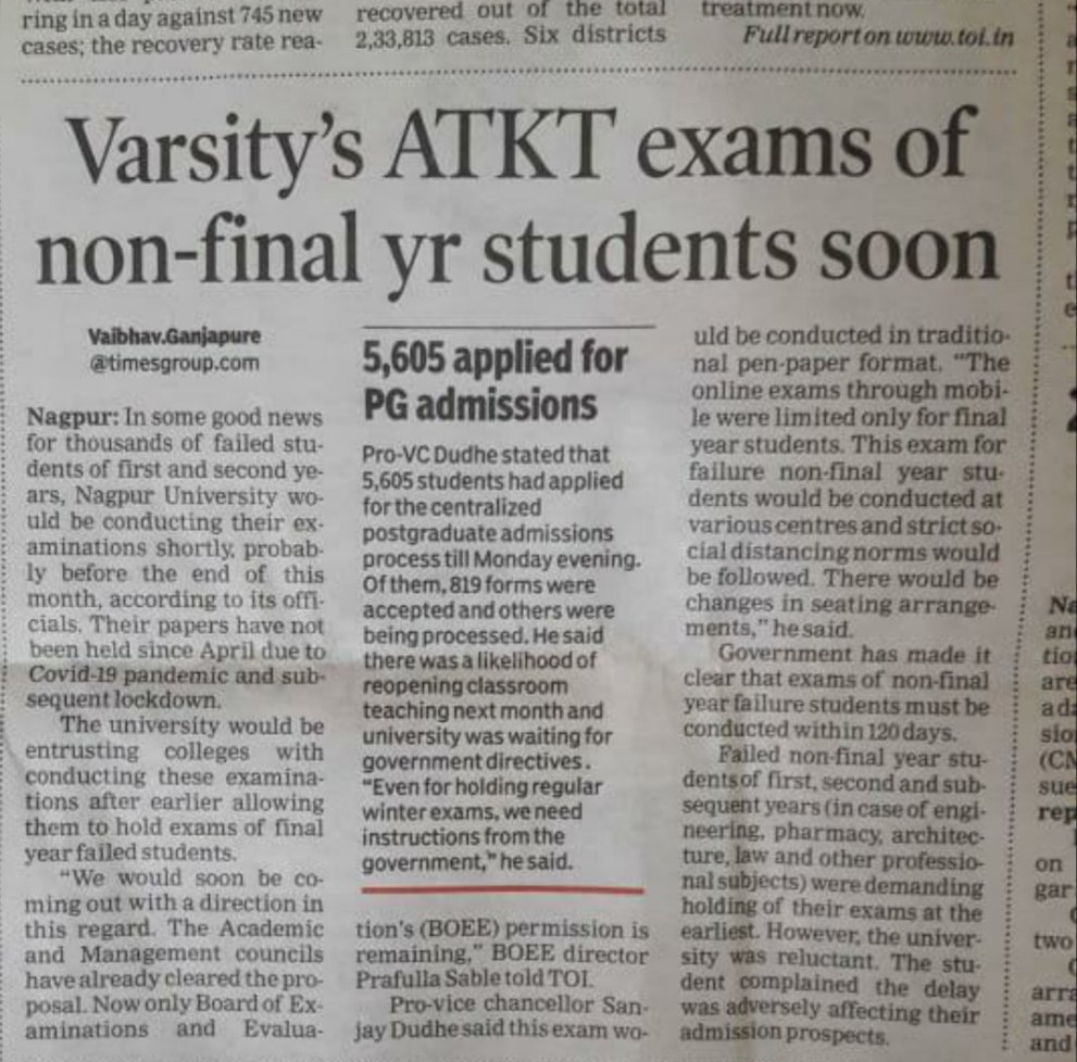 SachinPisar's tweet photo. Why @Rtmnu Is Taking Backlog Atkt 
By Pen Paper Method .
Why not Online as @_SPPU and @MumbaiUni 
Is there Any Vaild Reason?
Is Pen Paper Method is Best Option Now??
@samant_uday 
@NagpurTOI 
@edke_vaibhav https://t.co/W8xTqvj4WL
