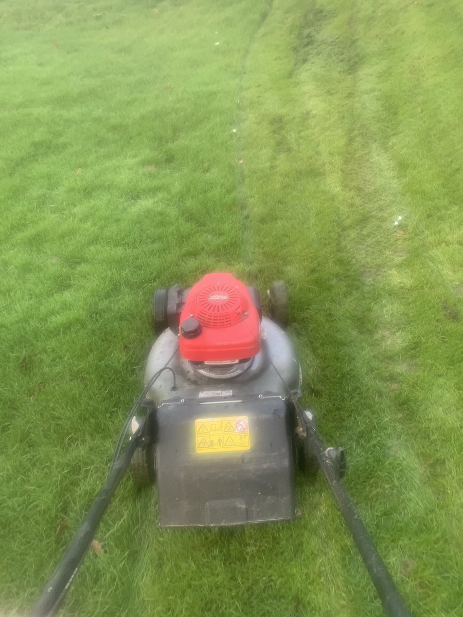Hand mowing green surrounds <a href="/_SPGC/">Sundridge Park GC</a> time to get some definition back 🤙🏼🤙🏼