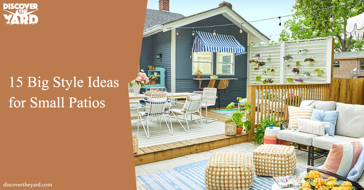 15 Big Style Ideas for Small Patios #discovertheyard #patiodecoration #patioideas #patiochair #patio #backyard #backyard #outdoor #lightning
Source: discovertheyard.com/15-big-style-i…