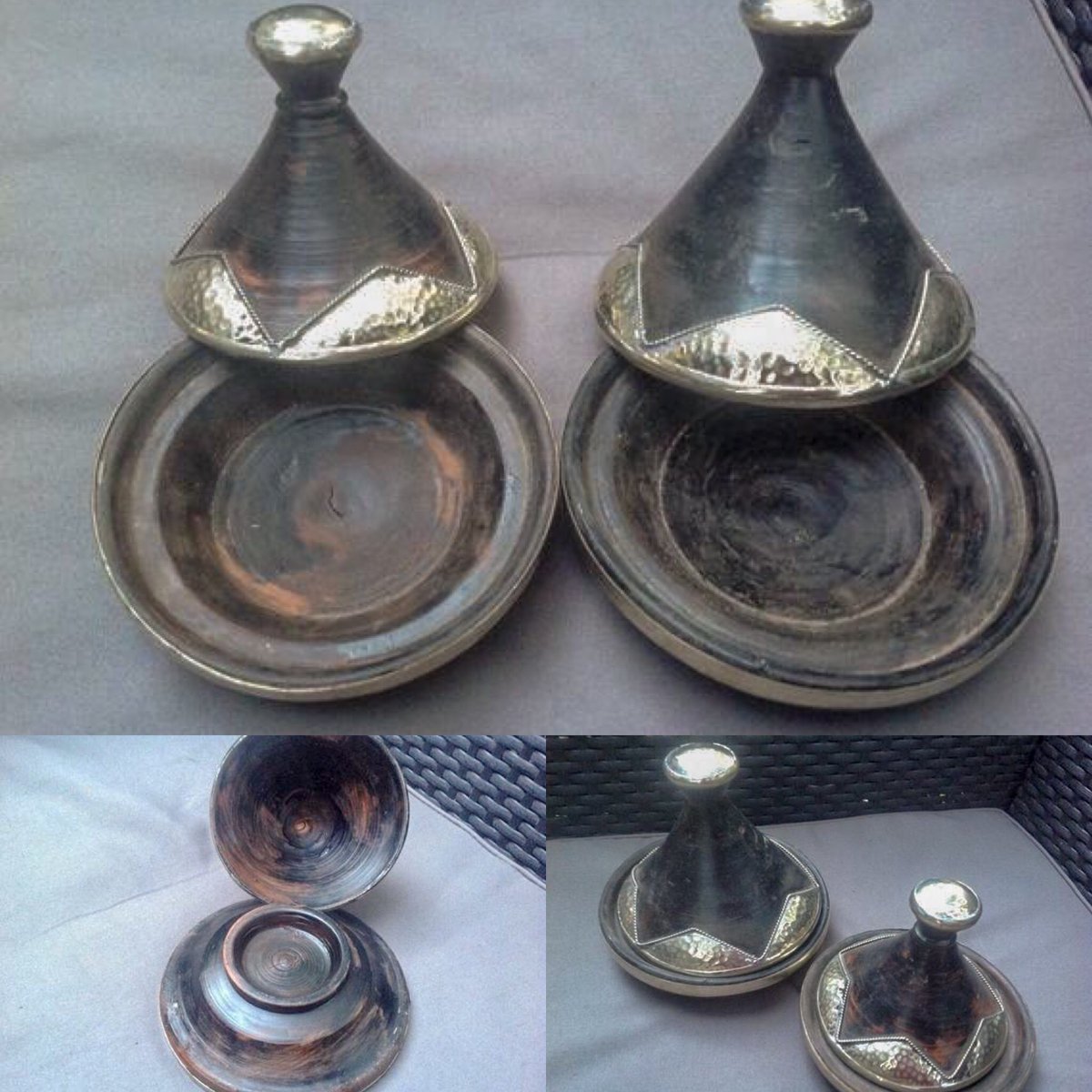 World_cru's tweet photo. 2 Vintage Decorative Moroccan Tagines. Get this and more at World Cru's etsyshop! https://t.co/ocCfEvqiv3

#worldcru #vintage #antique #etsy #etsyshop #moroccan #tagines https://t.co/JwbH1II1Mw
