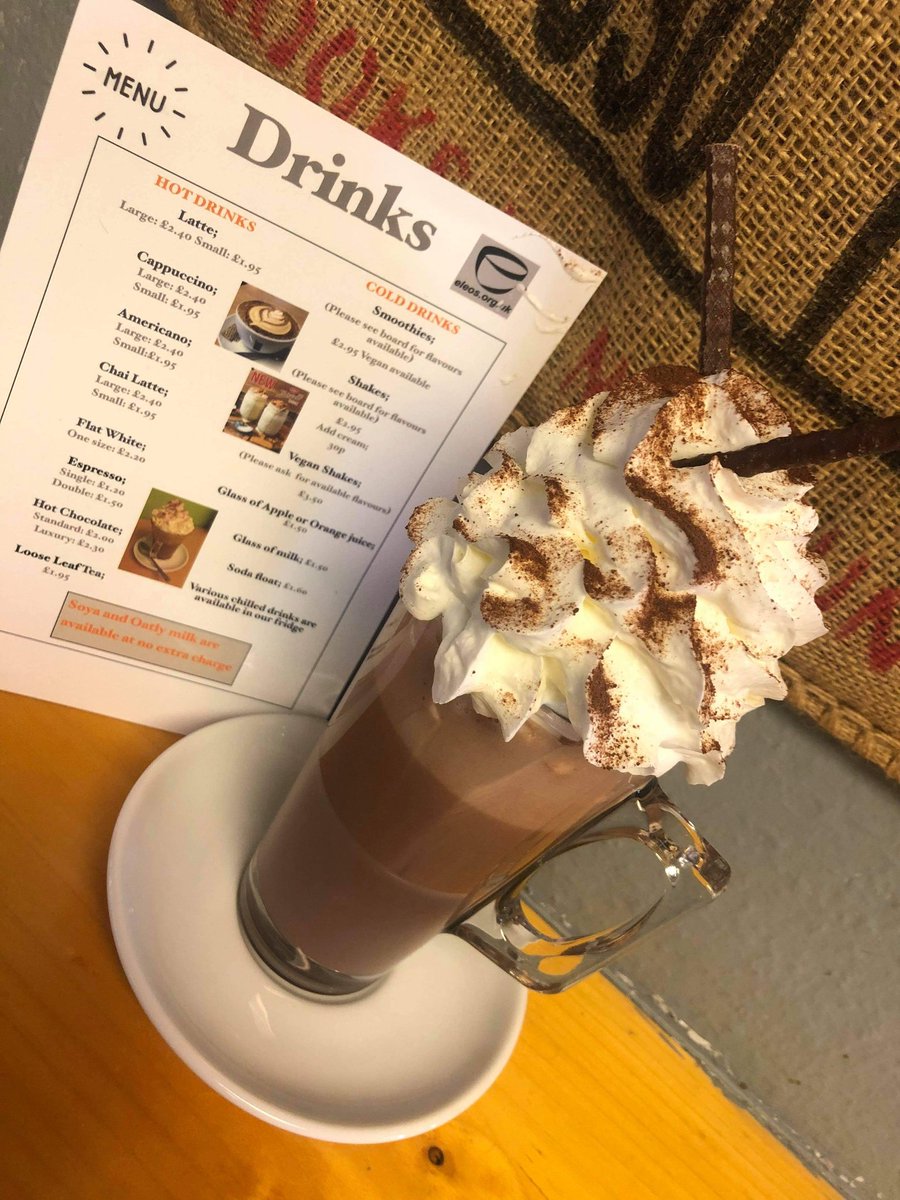 eleos_chard's tweet photo. Tis the season... The season for our festive range, that is!!!! 
From hot chocolates to coffees, we're sure to have something to entice you. 

Our festive drinks are available as take away or to drink in, so pick your date and head on down! https://t.co/ekCiEncivQ