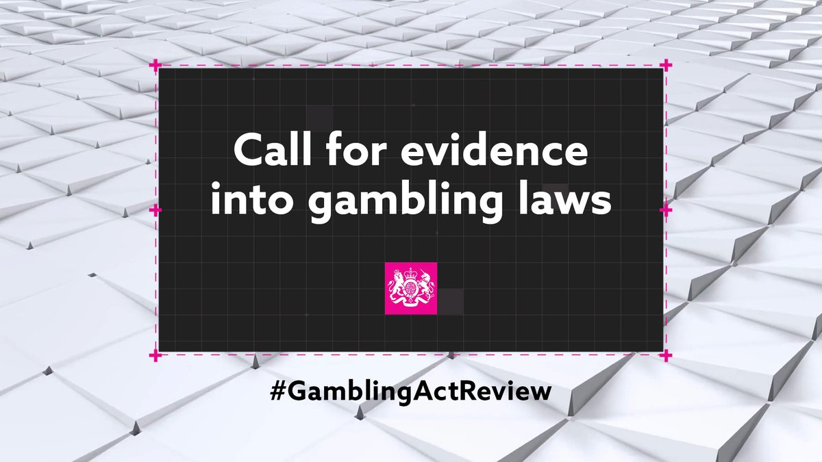 Call for evidence into gambling laws and #GamblingActReview

White copy on a black databackground, against a white textured background