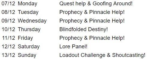 Charity stream schedule! 

Donations earn #Destiny2 loot and enter draws to win Bungie merch and a photo of my cat!

Event ends this Sunday, come hang out, share this, tell everyone! (Stream found in link below)

helpmakemiracles.org/index.cfm?fuse…