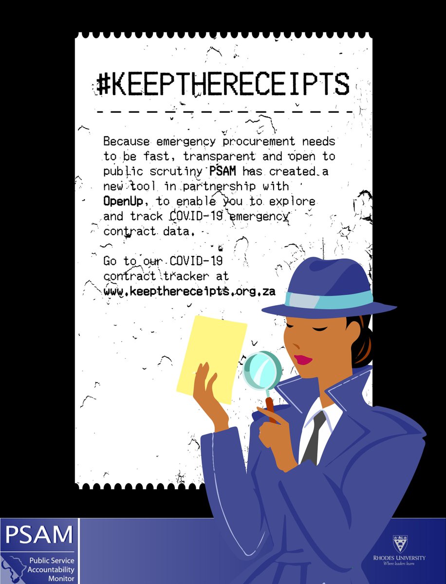 PSAM_AFRICA's tweet image. Civil society and media actors have a powerful role to play in supporting #procurement reform in #SouthAfrica by leveraging partnerships, by catalysing #opendata platforms and building the case through #civictech tools such as keepthreceipts.org.za developed by @OpenUpSA & PSAM