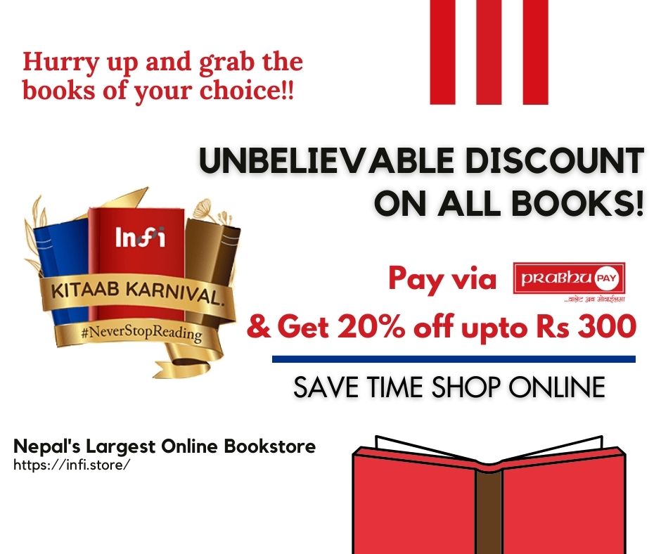 PayPrabhu's tweet photo. Infi Kitaab Karnival presents you thousands of books of all genres.
Buy books of your choice from Infi Store at incredible discounts.
Save time shop online. Pay via #PrabhuPay and get 20% off up to Rs 300.
Thread(4/4)
#InfiStore #bookstore #books #Nepal #infikitaabkarnival https://t.co/8CrM0CSWgC