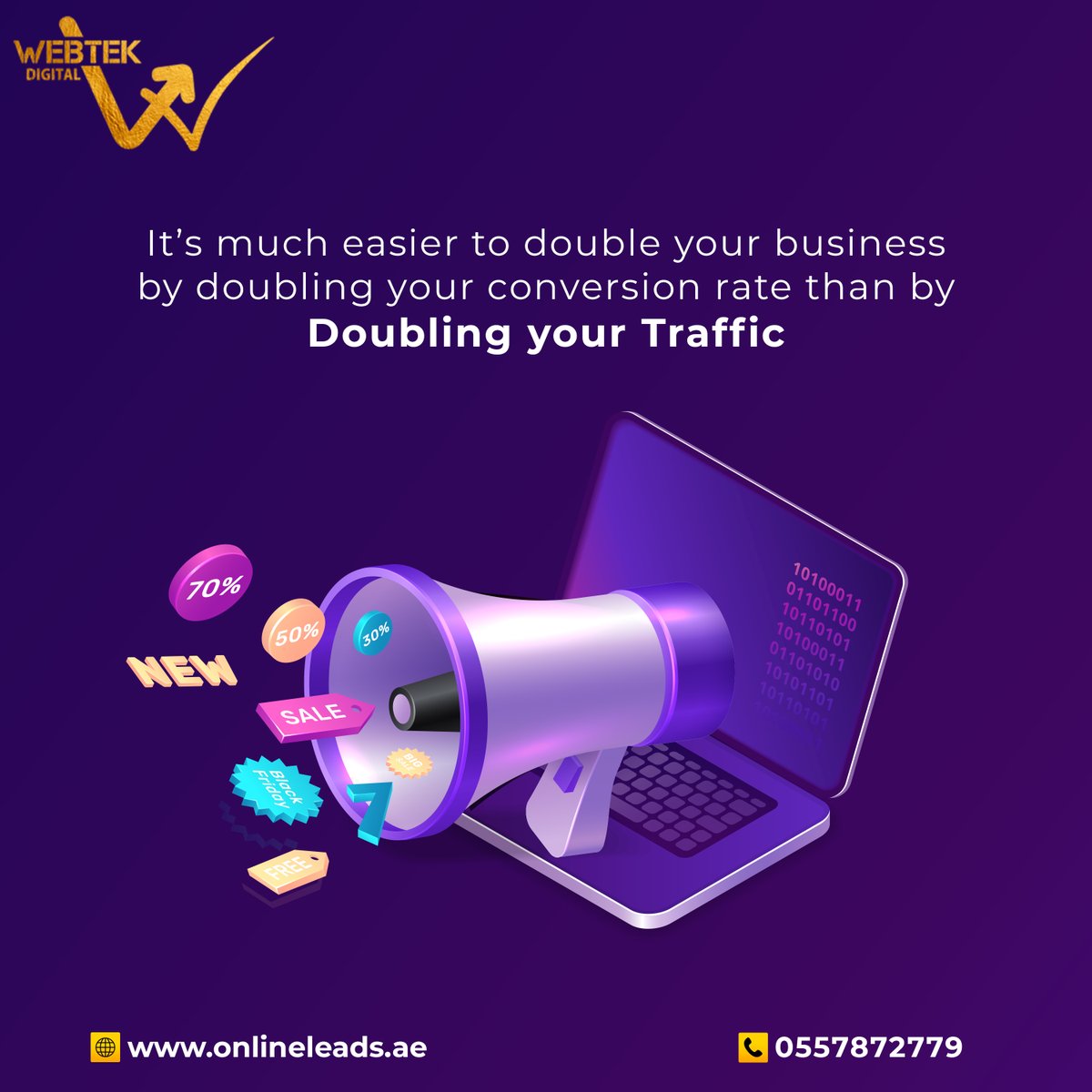 WebTekDigital's tweet image. Boost your sales by enhancing traffic &amp;amp; conversion rate.
#onlinebusiness #traffic #leads #business #marketing #digitalworld #businessgrowth #onlinemarketing #digitalmediadubai #digitalagencydubai #digitalmedia #webtekdigital #digitaluae #webtekdubai #dubai #webtekdigitaldubai