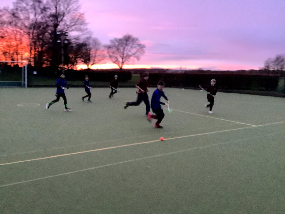 BWPSport's tweet photo. The boys enjoyed learning hockey this term and loved their House Matches on Friday. The stunning sunset was the cherry on the top! #newskills #fantasticengagement #creativity #positivetransfer #welovehockey https://t.co/tnLZhe9FQb