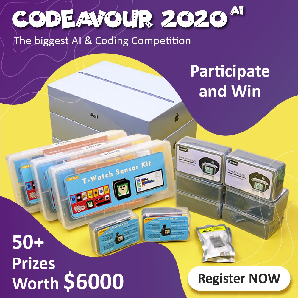 theSTEMpedia's tweet photo. You know what else is cool other than learning AI and coding with Codeavour 2020 AI? Winning prizes worth $6000! Hop on to our website and register for the competition at https://t.co/X1ucu4LcT4
Don’t miss out, innovate on.
#codeavour #codeavour2020AI #theSTEMpedia https://t.co/yFPgvMu80I
