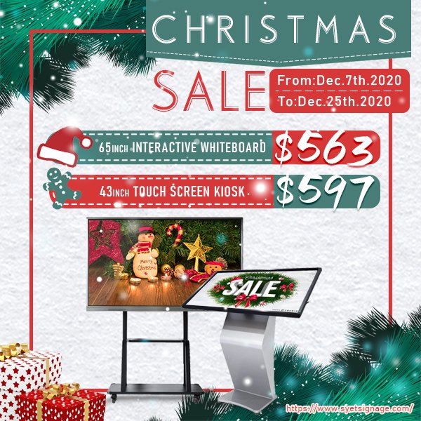 Sydigitalscreen's tweet photo. 🎊️🎊Syet Digital kiosks Christmas Sales️🎉️🎉#interactivewhiteboard 🙌🙌#informationkiosk hot sale with low price,now👏👏Don't Miss it‼️Learn more here:https://t.co/F0GTblvF9E 👉self service kiosk :https://t.co/zcotbjJ1Yg
☎Wechat/Whatsapp:+8618102627416 https://t.co/kWqAJLlmEX