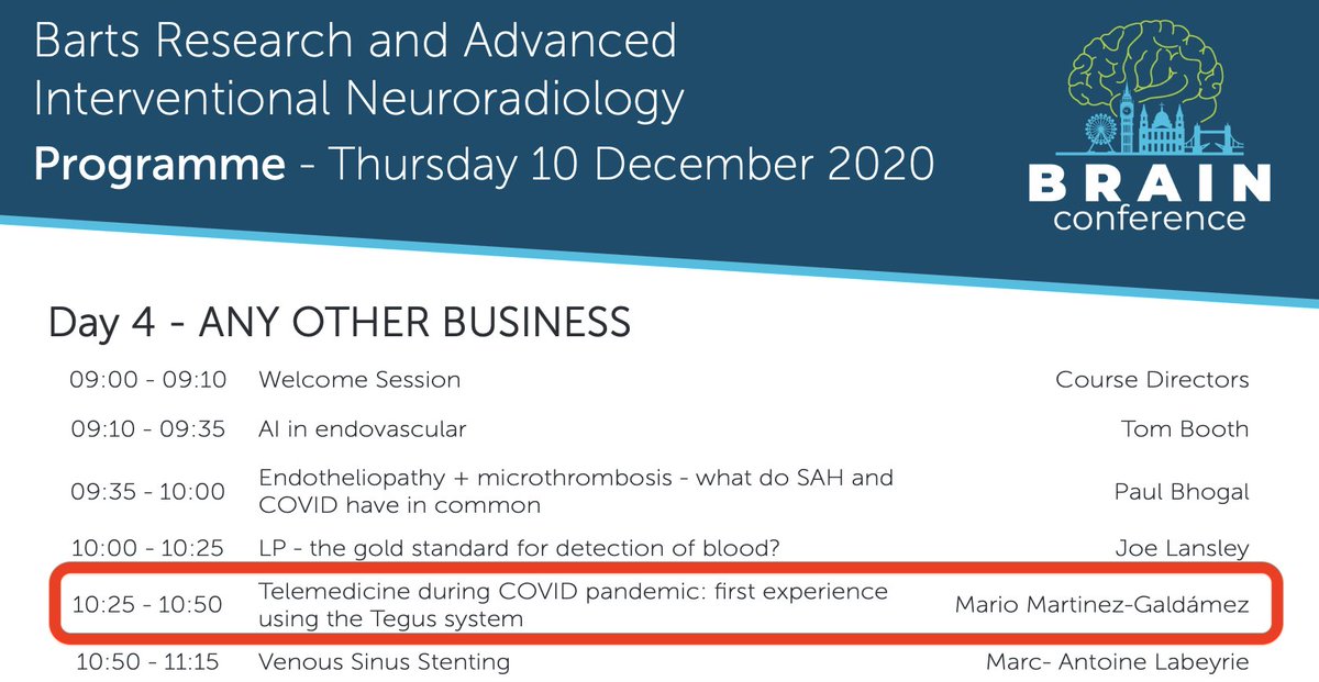 Definitely worth to join #brainconference <a href="/DoctorGaldamez/">Mario Martínez-Galdámez</a> 
brainconference.co.uk