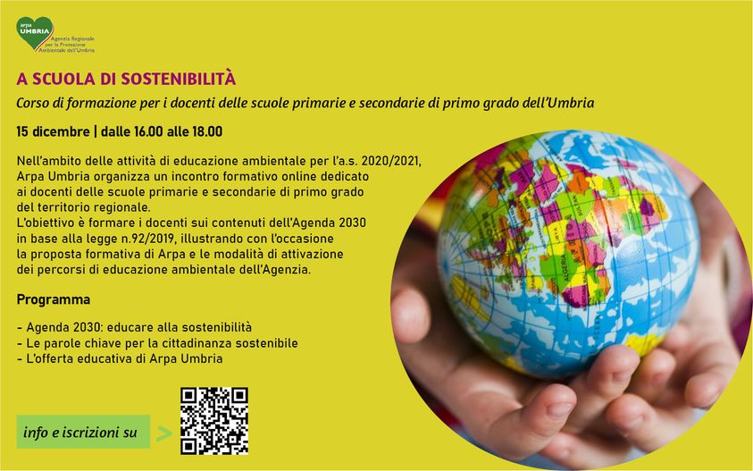 Aperte le iscrizioni per il nostro corso di formazione per gli insegnanti dell'#Umbria dedicato all'Agenda 2030 arpa.umbria.it/articoli/a-scu…