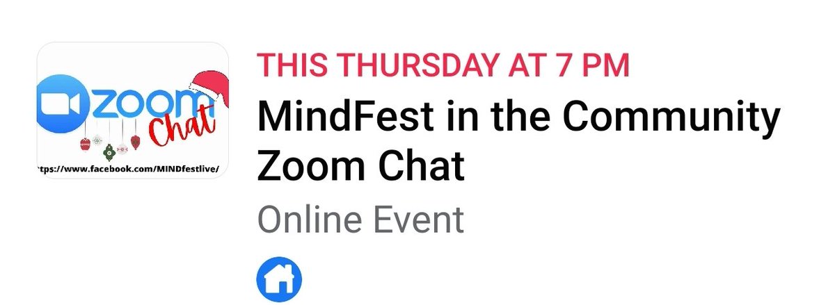 Mindfest Zoom chat is back this Thursday at 7pm, we will be sharing tips on how to cope with getting through the festive period and as always there to listen to anyone that wants to join in and talk about mental health. Head to facebook.com/MINDfestlive/ for more details. 💙💚💙