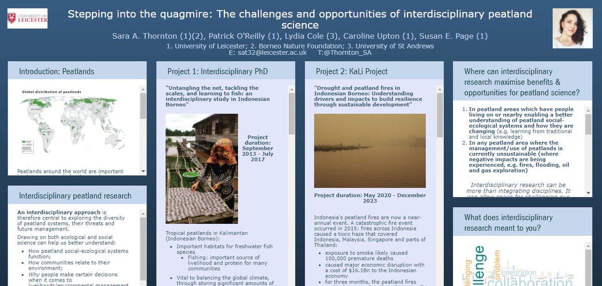 I'm presenting our #AGU20 poster today, session B025: Old Peat, New Voices! 
Discussing all things #interdisciplinary (while including as many peat puns as possible😉). I'll also be at the @PeatlandECR discussion session on Friday, open to all! Join us!
#lovepeat #peatlandsmatter