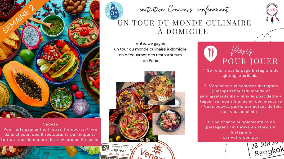 Le #concours pour soutenir les restaurateurs débarque à... #Paris !! Venez aider les restos en participant, il y a un tour du monde culinaire en 6 escales à gagner 🙂
instagram.com/p/CIdtq3cHh8W
<a href="/Paris/">Paris</a> on joue ? ;-)