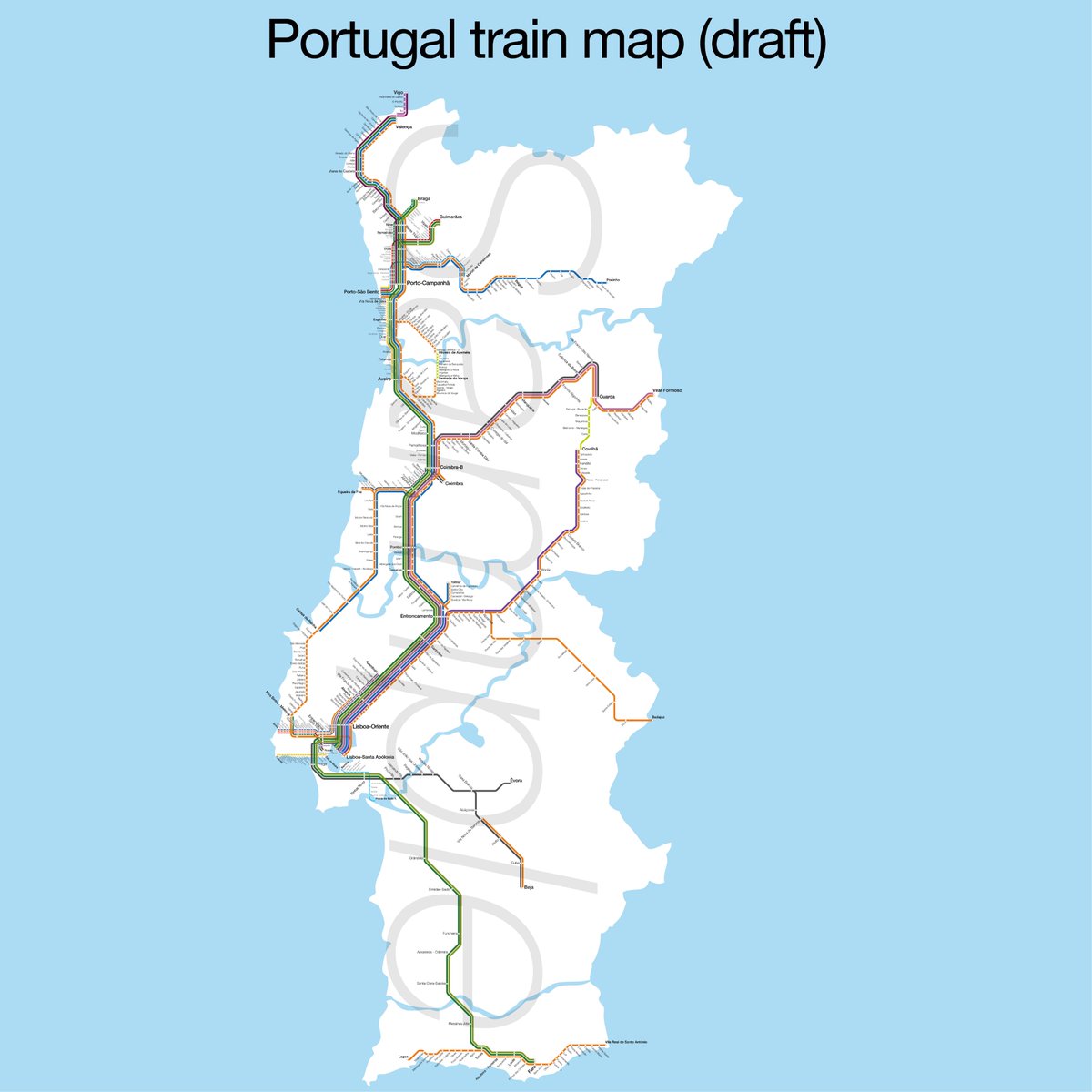 Rail Map Of Spain And Portugal 422