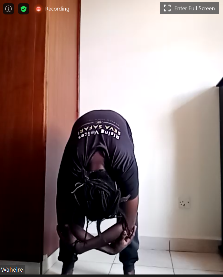 KenyaApa's tweet photo. All work and no play makes Jack a dull boy, we have to play just a little bit at The APA Week 2020. It is never  a dull moment! Yoga Class in session by the Headspace team.

#apaweek2020 #apaweek #takeontomorrow #beonestepahead https://t.co/VjEBCnbPPg