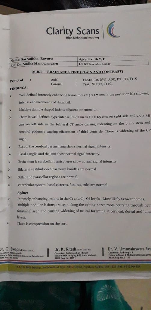 ZS98029693's tweet photo. Dear @HariKrishnaCMO Sir, Need your Help. Friend's relative SAI SUJITHA RAVURU is suffering from BRAIN TUMOUR and undergoing Treatment @ Narayana Medical Hospital, Nellore. Treatment charges are nearly 7 lakhs. Kindly Help. Contact her Father @ +919052711449 Plz see the Documents https://t.co/GF2DP68nOS