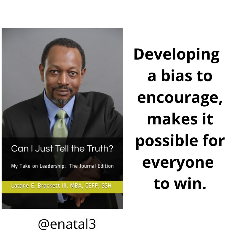 Encouragement is a renewal resource. You can’t give enough out to deplete it.  And the more it’s given the more there is.  If you want to stay afloat, find a way to encourage your encourager.  Give everyone a lift. 

#latanebrackett
#canijusttellthetruth
#keepleadingtheway