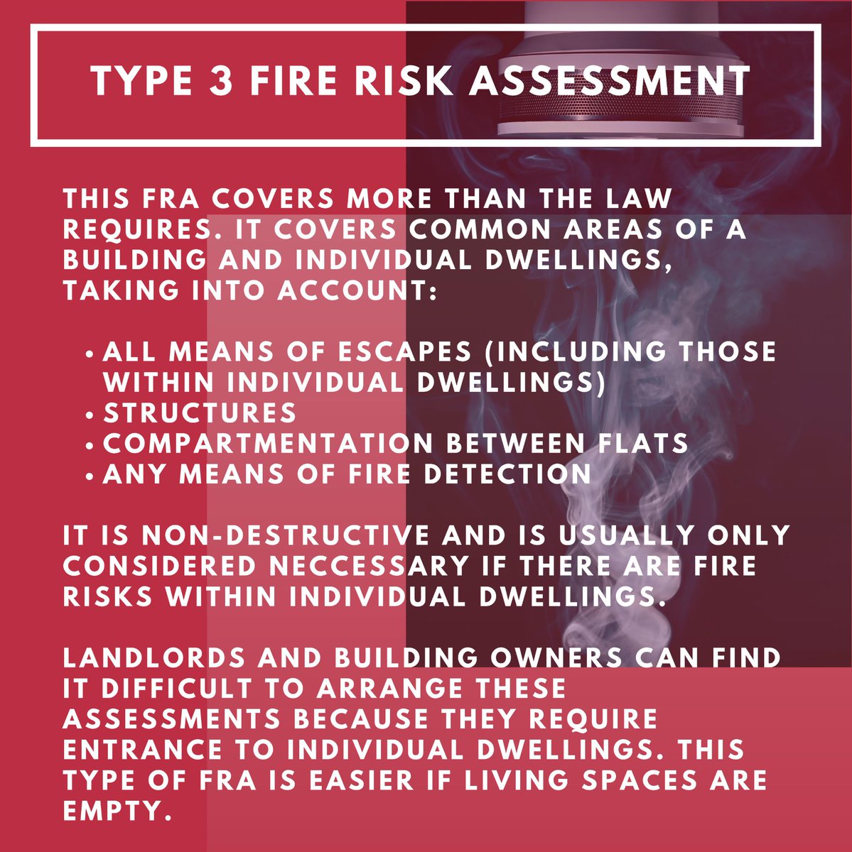 Understand what the 4 different types of fire risk assessment are and what each assessment means.

Check out the full article below:

okt.to/xgUhB2

#firesafety #fireriskassessment