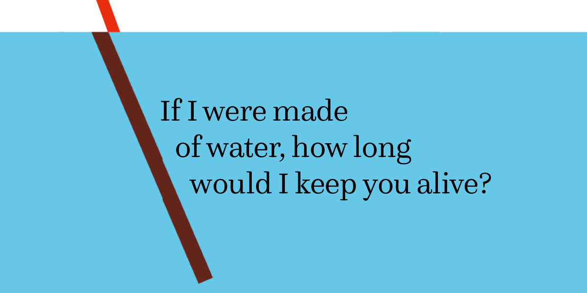 If I were made of water, how long would I keep you alive?

There's an easy way to find out (you guessed it) 👉 amazon.co.uk/Am-Book-Portal…