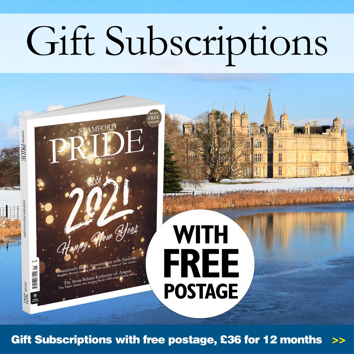 The gift that lasts a whole year…! Treat your friend or family member to a copy of the area’s finest magazine every month in 2021 with a gift subscription... call our subscriptions hotline on 01529 469977 or visit pridemagazines.co.uk/stamford/subsc…
