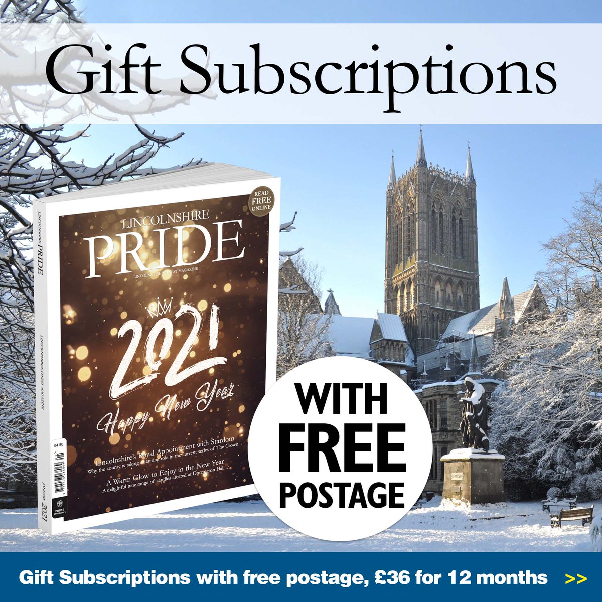 The gift that lasts a whole year…! Treat your friend or family member to a copy of the county’s finest magazine every month in 2021 with a gift subscription... call our subscriptions hotline on 01529 469977 or visit pridemagazines.co.uk/lincolnshire/s…
