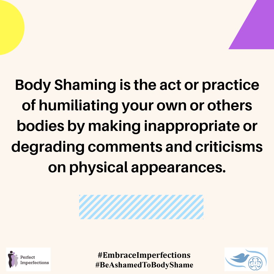 #EmbraceImperfectionand #BeAshamedToBodyShame
#PerfectImperfections #StopBodyShaming #MyBodyNotYourSay #SelfEsteem #BodyConfidence #BodyAcceptance #Wagggs #DoveSelfEsteemProject #DSEP #YWAF2020 #AdvocacyCampaign #ActionOnBodyConfidence #FreeBeingMe