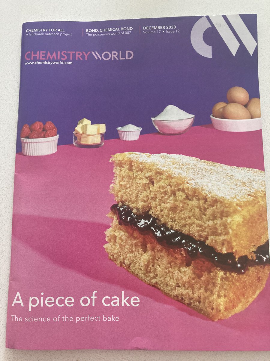 So great to see the front cover of the RSC magazine focusing on the science behind food celebrate 🎉🎉