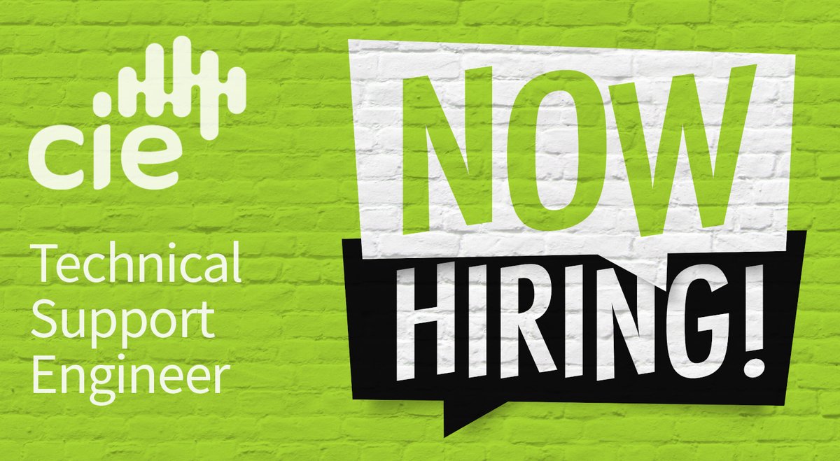 NOW HIRING! We have an fantastic opportunity for a specialist Access Control &amp; AV technical specialist to join our tech support and system design team!
APPLY NOW AT: cie-group.com/about/vacancies

#hiringengineers #hiring #avtweeps #avislife #security #intercom