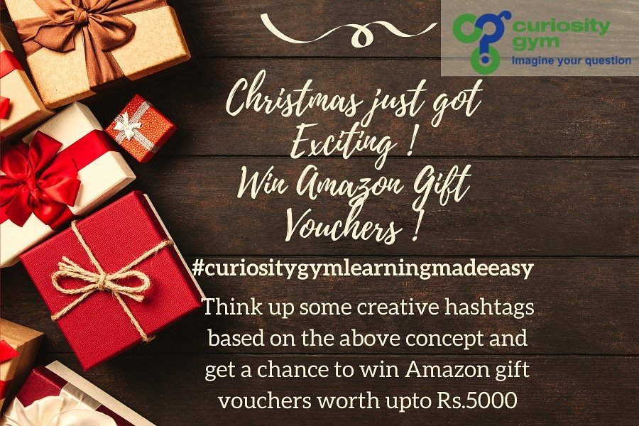 CuriosityGym's tweet photo. Christmas just got Exciting! Comment down your answers and get a chance to win Amazon gift cards worth Rs.5000.
Winners will be announced on the eve of Christmas.
#giveaways #christmas #christmas2020 #hashtags #competition #amazing #creative #curiositygym https://t.co/i0a5iSbHKJ