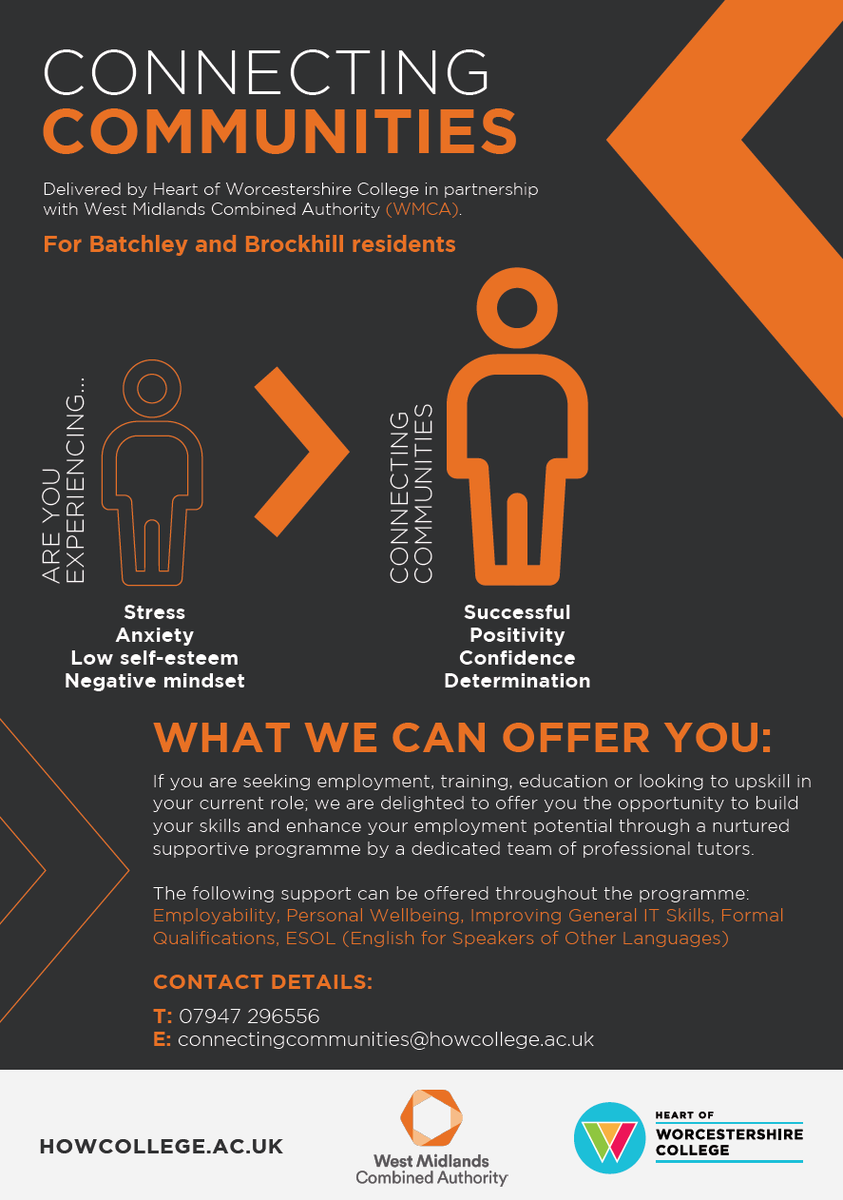 HoWConnecting's tweet photo. Looking for employment? Need to train to gain qualifications? Contact us today to see how we can help YOU! https://t.co/s3cpa0aDjI