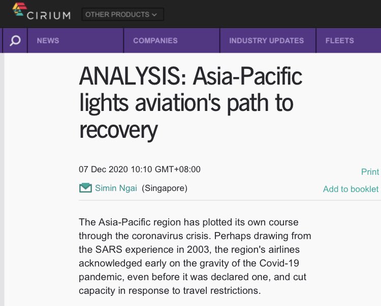 SiminNgai's tweet photo. There is no rulebook on how to come out of this pandemic but early action may have given Asia-Pacific an edge on other regions

#APAC #airlines #Covid19 #recovery #SARS2003 https://t.co/ZAG3AzVSbF