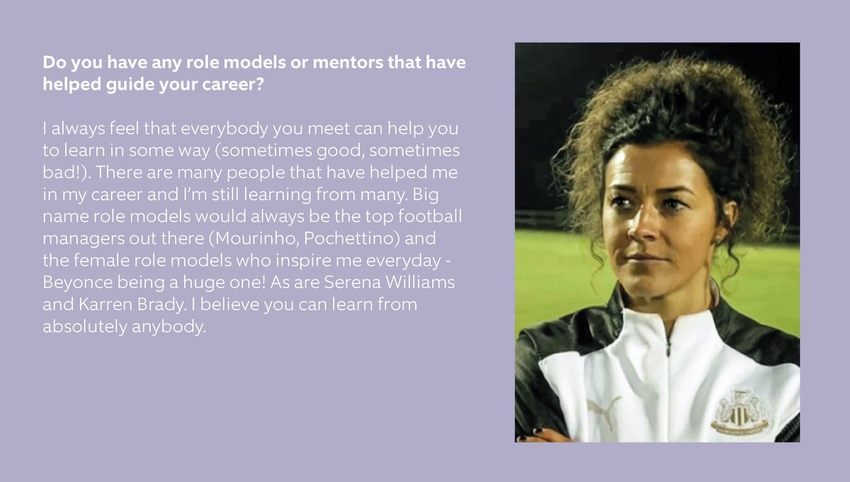 Today's  #NEEChamberWomen experiences and tips are from Natalie Henderson,  @NUFC Lead Phase YDP Coach  @NHenderson20