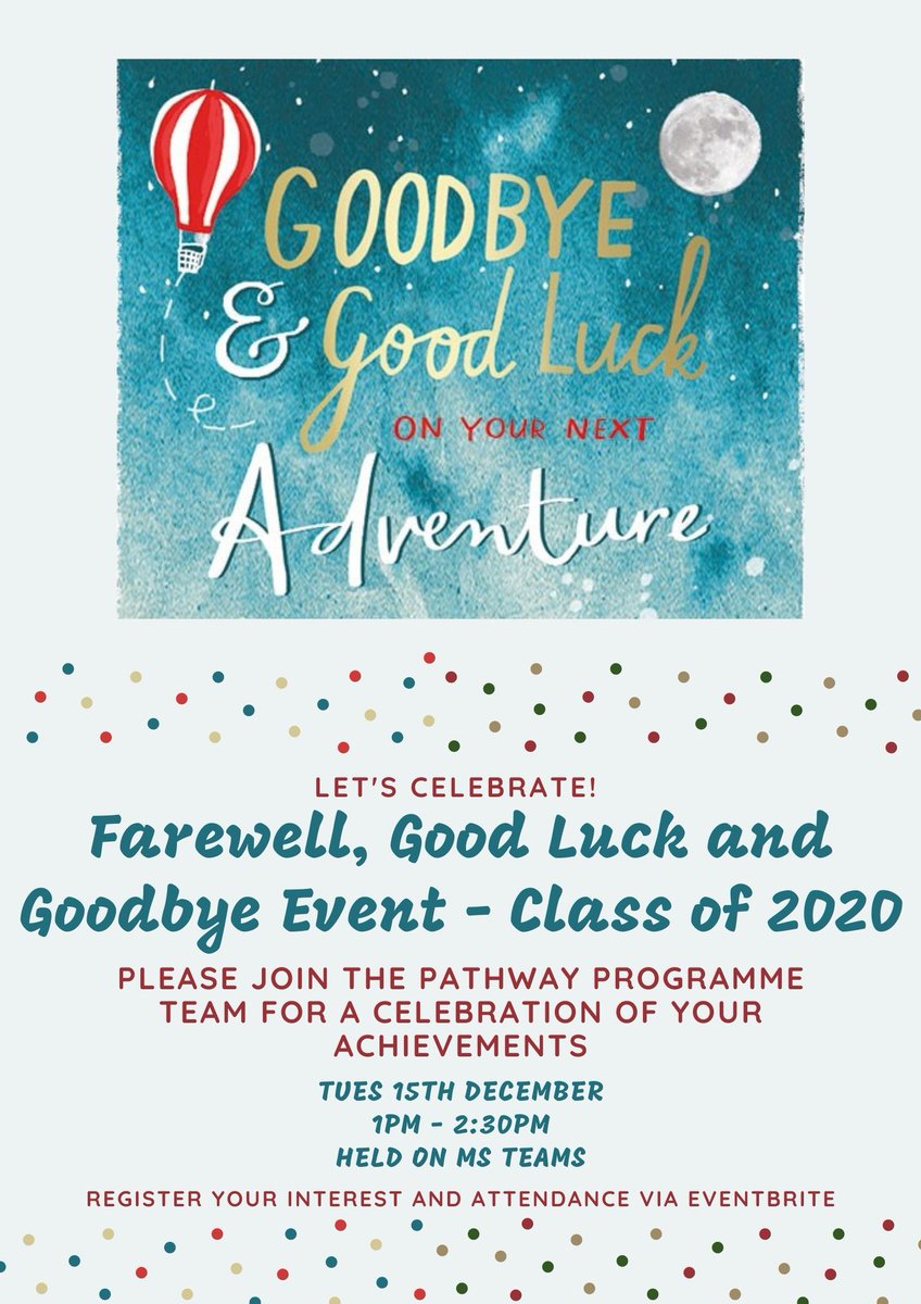 MMUPathway's tweet photo. We're hosting a celebration of achievements for our 19/20 cohort! 🥳 We hope you can join us!
Please check the Pathway Moodle announcements for more info and details of how to join.
Please share and spread the word to your colleagues 🎉 https://t.co/ZhhZWdzFqR