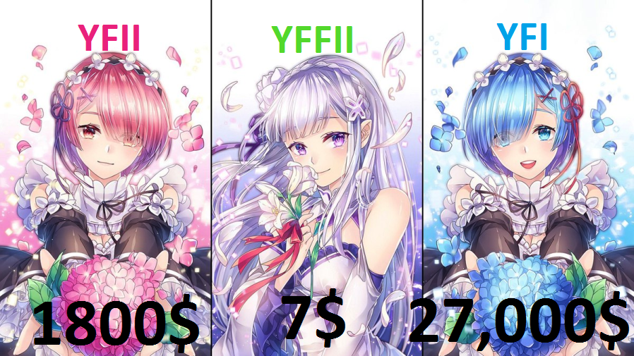 siekier55's tweet photo. $YFII or $YFI or $YFFII ?
Which one you going to choose ? 
YFI - 27,000
YFII - 1800$
YFFII - 7 $

Suply looks like the same in all projects (YFII have 39 375 max supply , YFI and YFFII max 30 000 tokens)
#DeFiNews #Defi #Uniswap #YieldFarming #stake #ERC20 https://t.co/ghe9KFjUhP