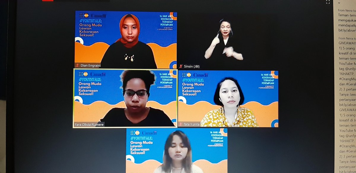 Tidak mentolerir kekerasan dalam bentuk apapun, terus bergerak bersama untuk penghapusan kekerasan. 
#unfpaindonesia
#16HAKTP
#OrangMudaLawanKekerasanSeksual
#GerakBersama