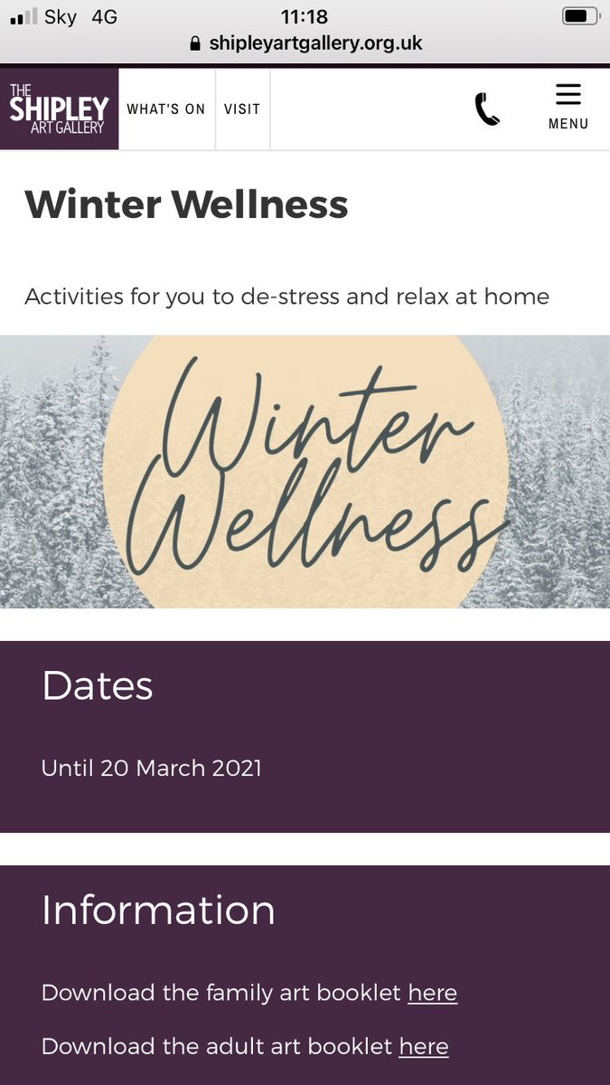 sthildscreative's tweet photo. Some excellent activities for both adults and families over the winter period to help with creativity and wellness. Follow the link below to download the adult or family art booklet. 
@theshipley 

https://t.co/kaEaQuqu9w… https://t.co/FwPxyEZzZ4