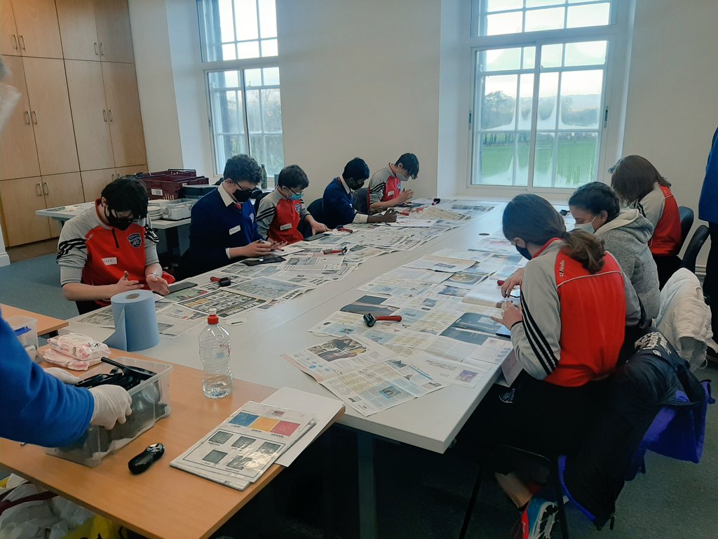 MungretTech's tweet photo. Super @mungretcc TY workshop by @CSI4SCHOOL today. Students taking and analysing their fingerprints, each receiving a keyring of their own prints! Another useful application of #technology in industry. #edtech #TYprogramme @LCETBSchools @mccwellbeing @technology_4 @jct https://t.co/dvG9e6GtNG