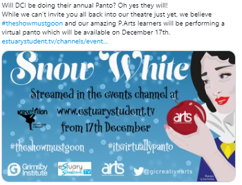 <a href="/gifhe/">Grimsby Institute</a> <a href="/GIcompandgames/">GIcompandgames</a> @gicreativeart <a href="/gicreativetechs/">gicreativetechs</a> <a href="/givisualarts1/">Givisualarts</a> <a href="/GIFHEPARTS/">GIFHE Performing Arts</a> <a href="/gi_icc_idc/">GIFHE ICC Team</a> #giFeelingFestive  We can't wait to watch this! 💗