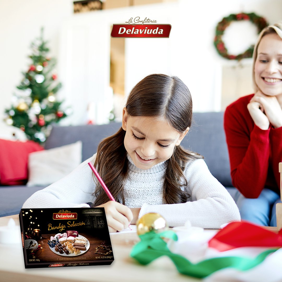 Hoy, que no hay cole, es un momento ideal para sentarse con los más peques de la casa a escribir la carta a Los Reyes Magos y hablarles de #ElPlacerDeCelebrar” con Delaviuda.