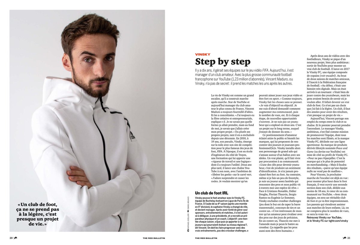 HOS_agency's tweet photo. November issue - The Red Bulletin w/ @viinsky360 📰
💬« J’ai toujours eu la fibre créative et entrepreneuriale et je vais d’objectif en objectif. C’est un projet sur le long terme auquel j’essaye de donner du sens. » 👏🏼
#Vinsky #TeamHOS #Redbull #News https://t.co/K6ShePzJfk