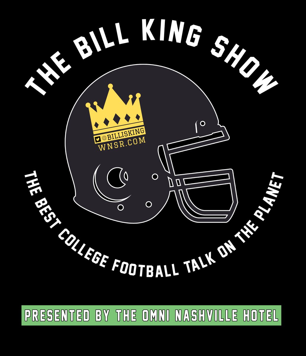 NashSportsRadio's tweet photo. Coming up next on WNSR is The @BillisKing Show!

The Best College Football Talk Presented By The @OmniNashville Hotel!

Download The WNSR APP &amp; Listen FREE!

Android: https://t.co/jEgnHVJK9H)  

iPhone: https://t.co/2ztVvY2kxk) https://t.co/BpQjI5IUSS