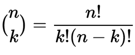The factorial symbol "!" is never read out in a formula. You just loudly shout the symbol before it. It's "ENN over KAY times ENN MINUS KAY"