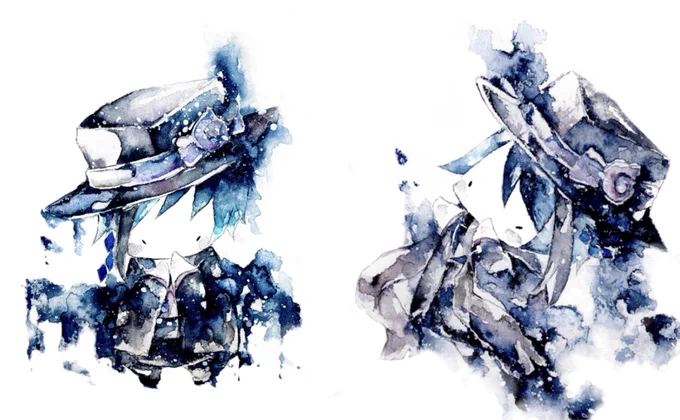 #これが私の代表作
?/?
とても好きな青になりました 