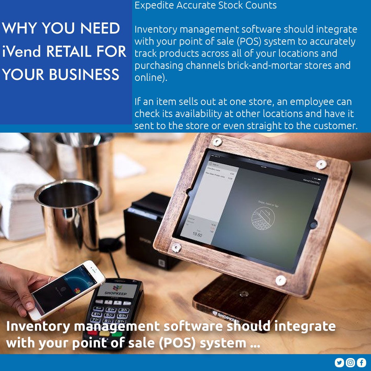 IntellivosTech1's tweet photo. You need inventory software that integrates seamlessly with your point of sale system. iVend Retail Software does just that. 🤓
Talk to us today to book a Demo!
#ivend #Ivendretail #Tuesday #Intellivos #technology #Lagos #Lekki #fdamyght #Pointofsale #Pos #Supernarket https://t.co/1nUpjEUwOy